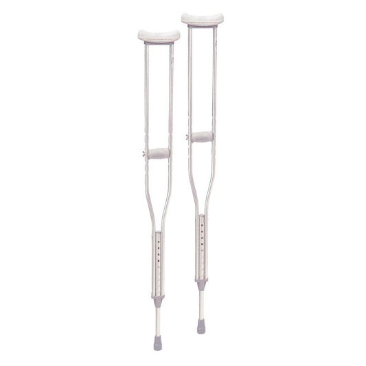 Underarm Crutches drive™ Adult 5 Foot 2 Inch to 5 Foot 10 Inch User Height Aluminum Frame 350 lbs. Weight Capacity