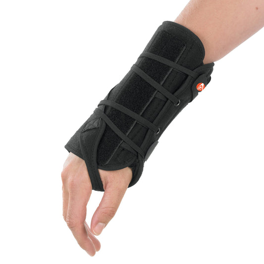 Wrist Brace with Thumb Spica Apollo Universal Aluminum / Foam Right Hand Black One Size Fits Most