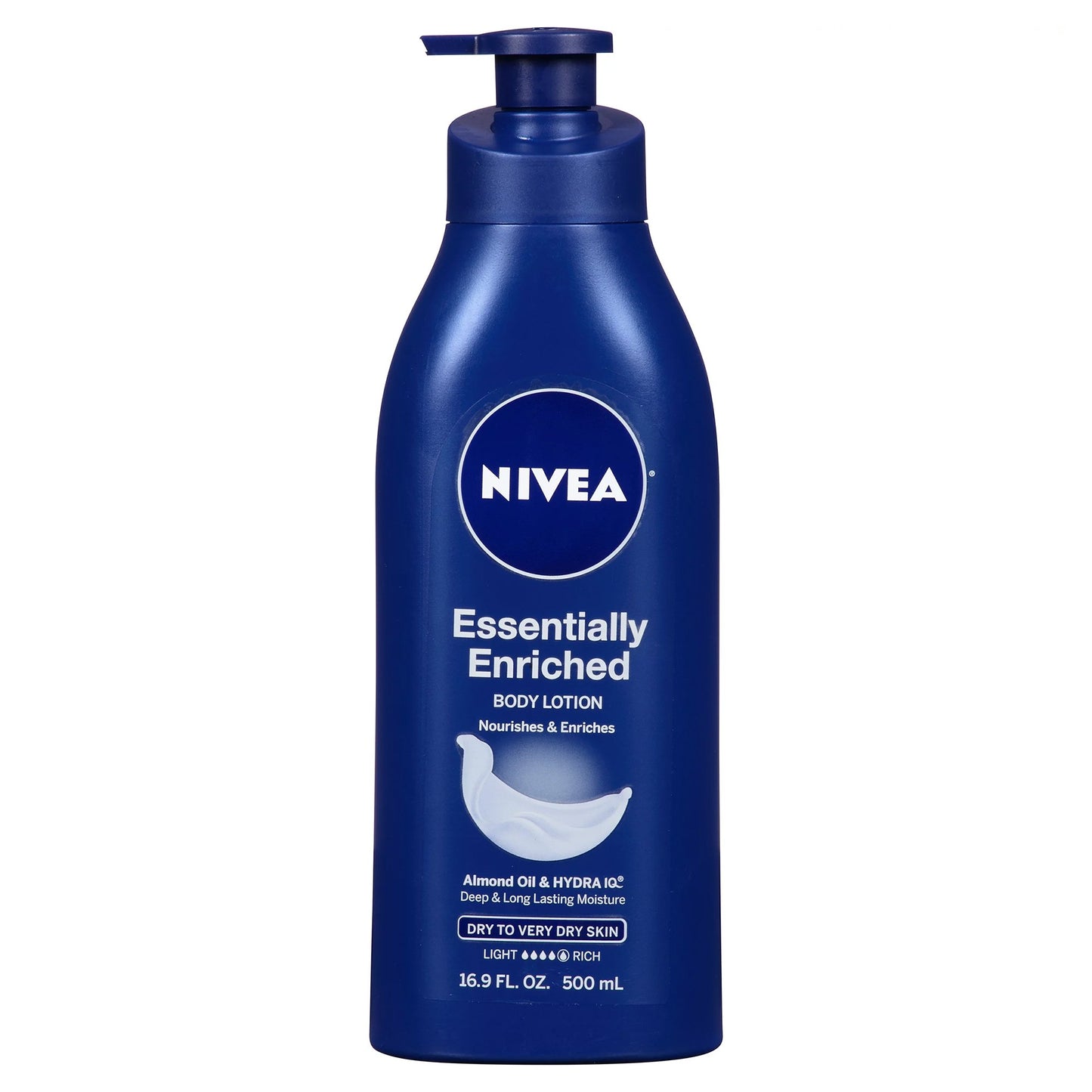 Hand and Body Moisturizer Nivea® Essentially Enriched 16.9 oz. Pump Bottle Scented Lotion
