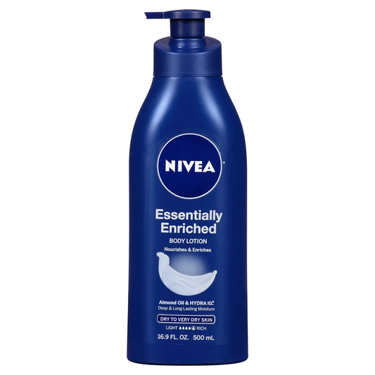 Hand and Body Moisturizer Nivea® Essentially Enriched 16.9 oz. Pump Bottle Scented Lotion