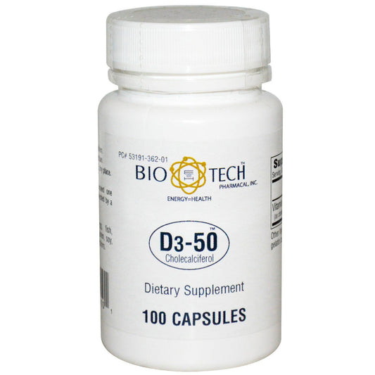 Vitamin Supplement Bio Tech™ Vitamin D3 5,0000 IU Strength Capsule 100 per Bottle