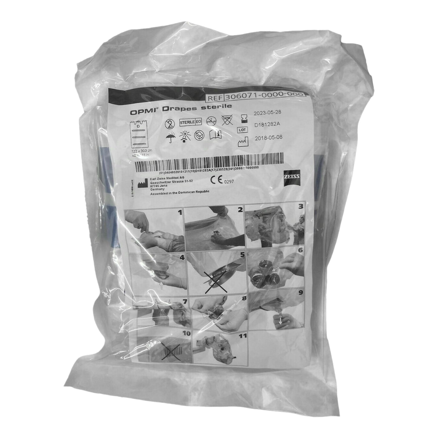 Microscope Drape VisionGuard™ 118 L X 48 W Inch For OPMI® MD/CS/11, 111, ORL, PRO magis, OPMI® Neuro, Movena, Sensera, Pro Ergo, Pentero, and VISU 140/150/160/200/210