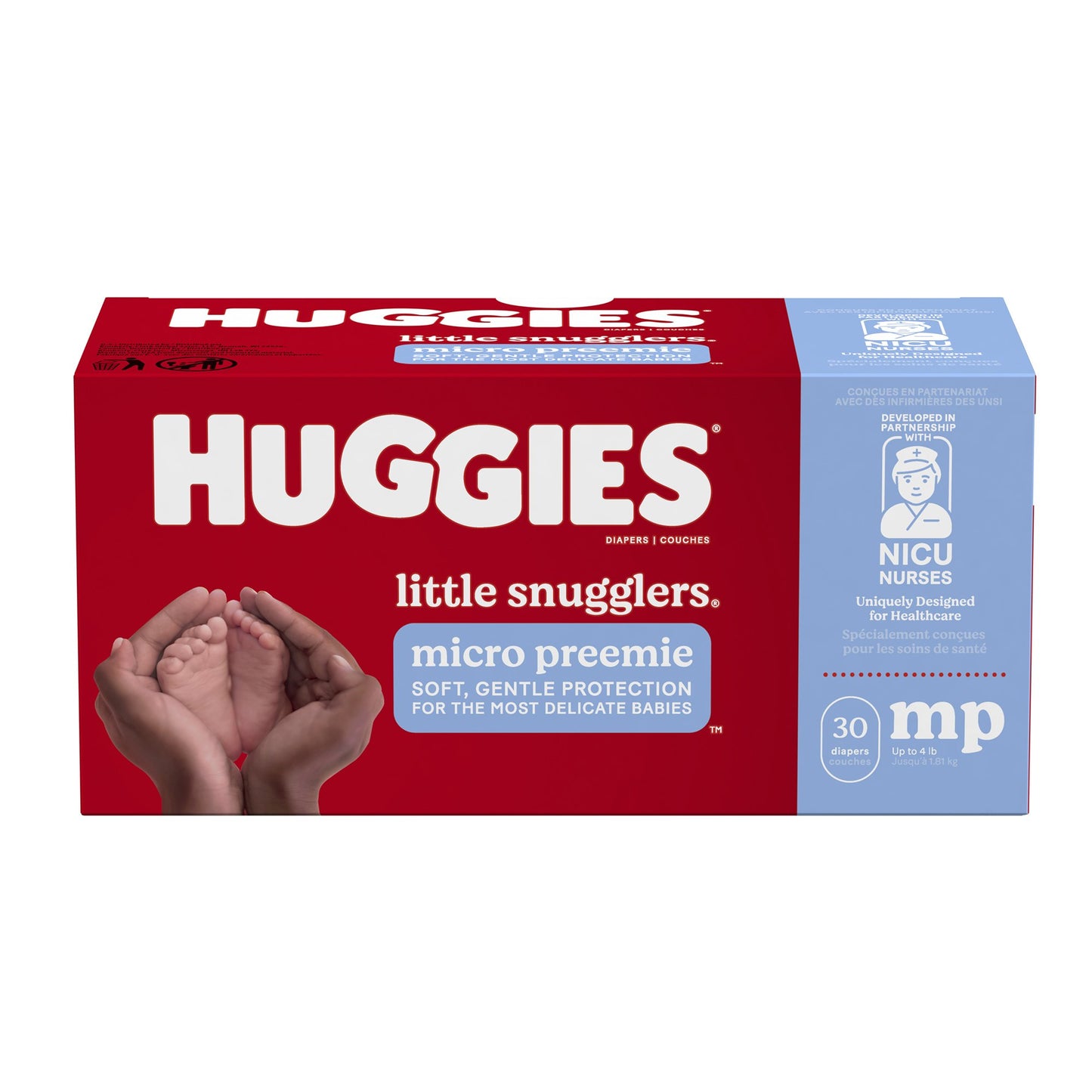 Unisex Baby Diaper Huggies® Little Snugglers Micro Preemie Disposable Heavy Absorbency