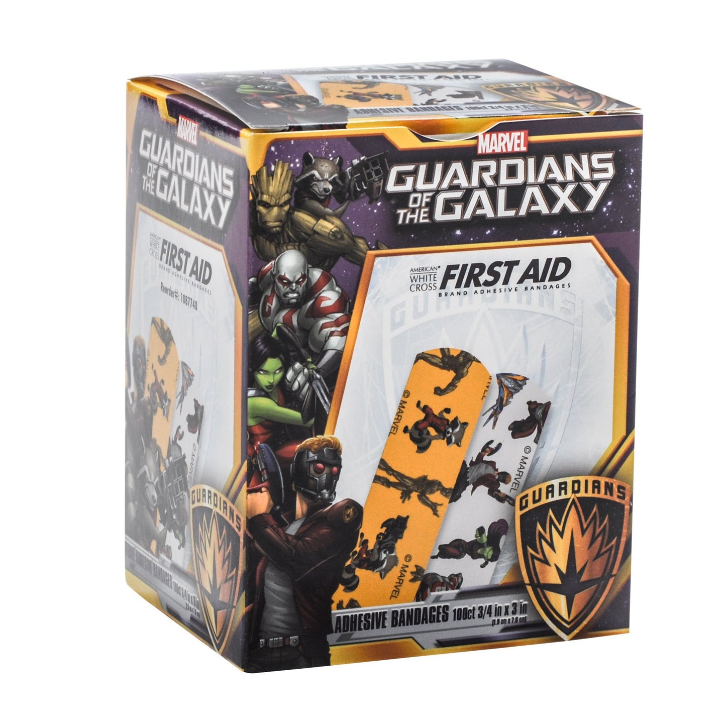 Adhesive Strip Stat Strip® Plastic Kid Design (Guardians of the Galaxy) 3/4 X 3 Inch Sterile