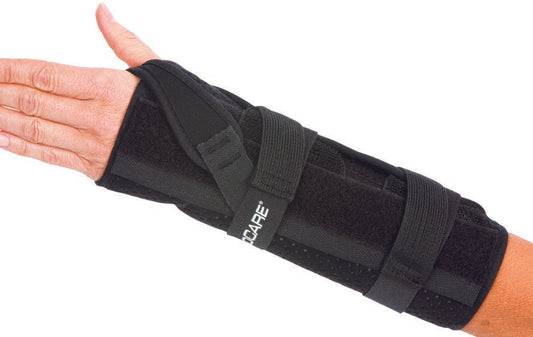 Wrist / Forearm Brace ProCare® Quick-Fit® Aluminum / Foam / Nylon Left Hand Black X-Large