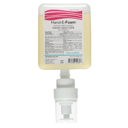 Alcohol-Free Hand Sanitizer Hand-E-Foam® 1,000 mL Benzethonium Chloride Foaming Dispenser Refill Bottle