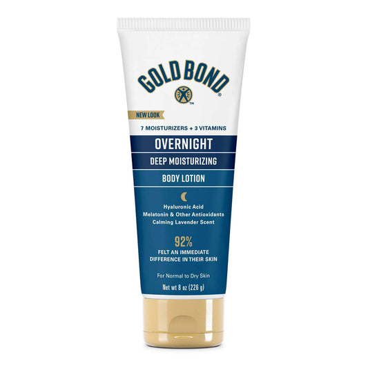 Hand and Body Moisturizer Gold Bond® Overnight 8 oz. Tube Lavender Scent Lotion