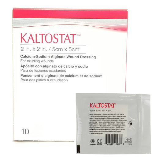 Alginate Dressing Kaltostat® 2 X 2 Inch Square