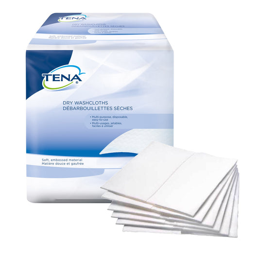 Washcloth TENA® 13 X 13-1/4 Inch White Disposable