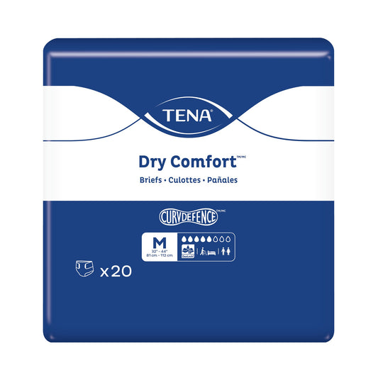 Unisex Adult Incontinence Brief TENA Dry Comfort™ Medium Disposable Moderate Absorbency