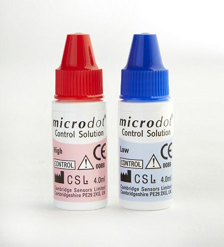 Blood Glucose Control Solution Microdot® 4 mL Low / High Level