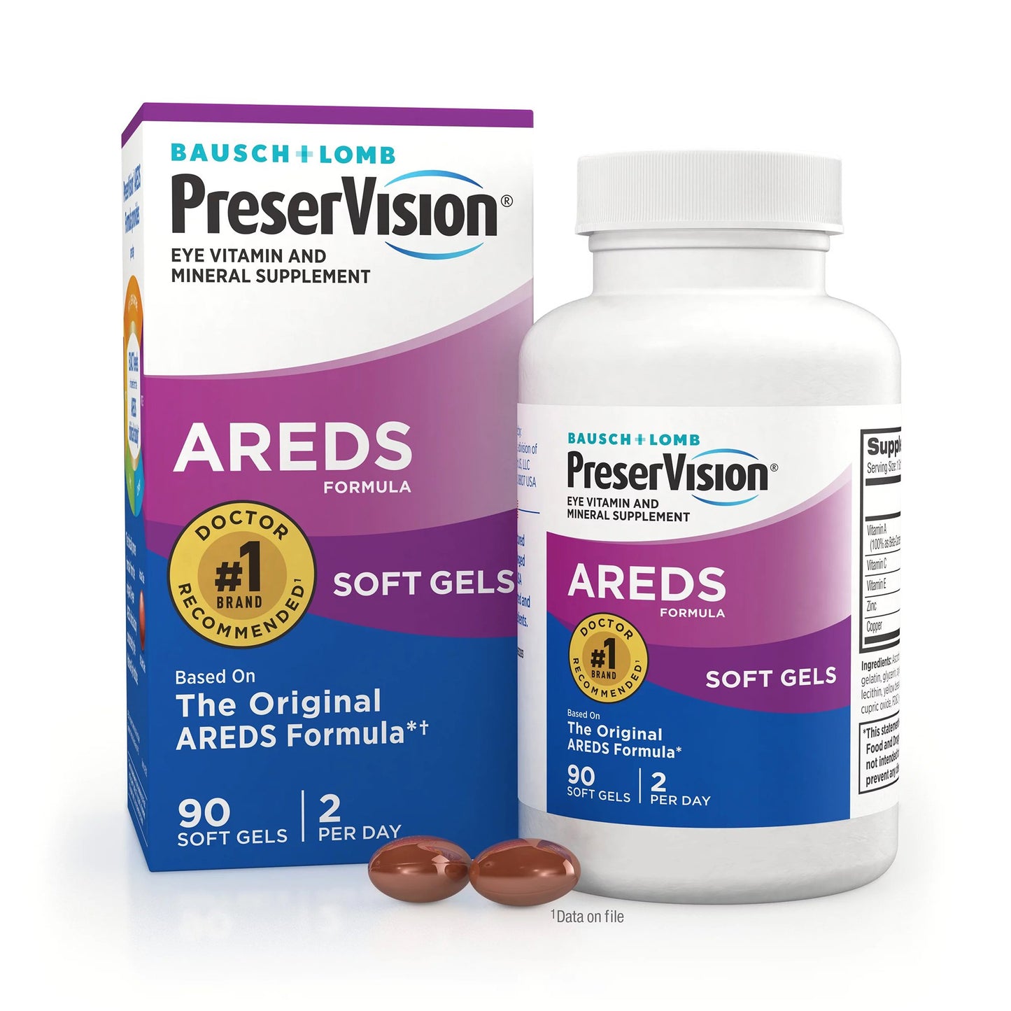 Vitamin Supplement PreserVision® Areds Softgel 100 per Bottle