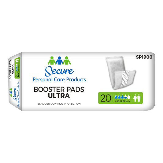 Booster Pad Secure Booster Pad Ultra 13 Inch Length Heavy Absorbency SecureLoc Core One Size Fits Most