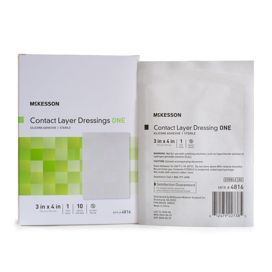 Wound Contact Layer Dressing McKesson 3 X 4 Inch Sterile