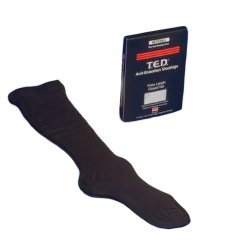 Anti-embolism Stocking T.E.D.™ Knee High Small Black Closed Toe