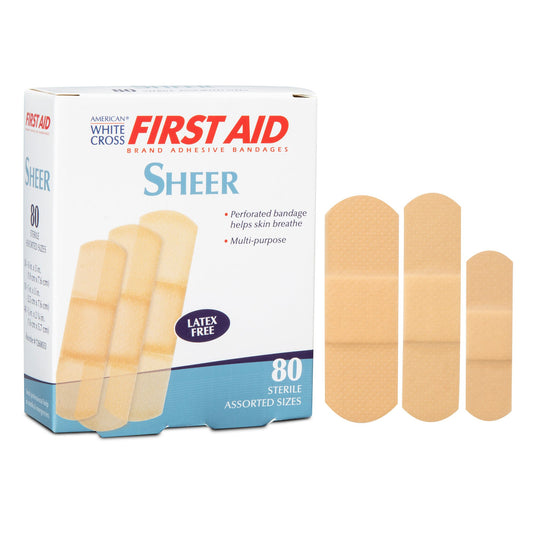 Adhesive Strip American White Cross® First Aid Plastic Sheer Sterile