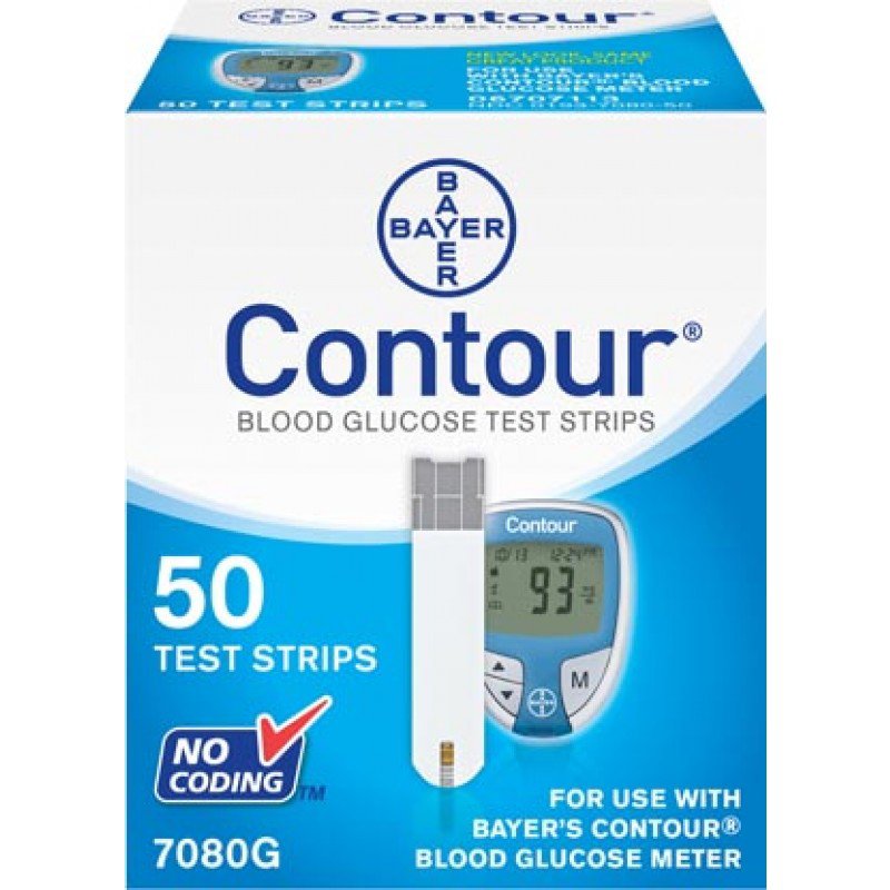 Blood Glucose Test Strips Contour® 50 Strips per Pack