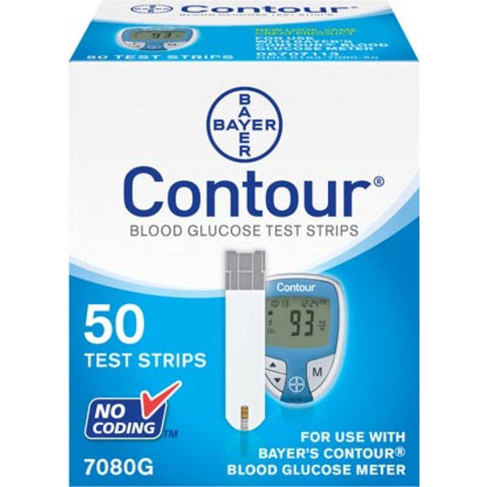 Blood Glucose Test Strips Contour® 50 Strips per Pack