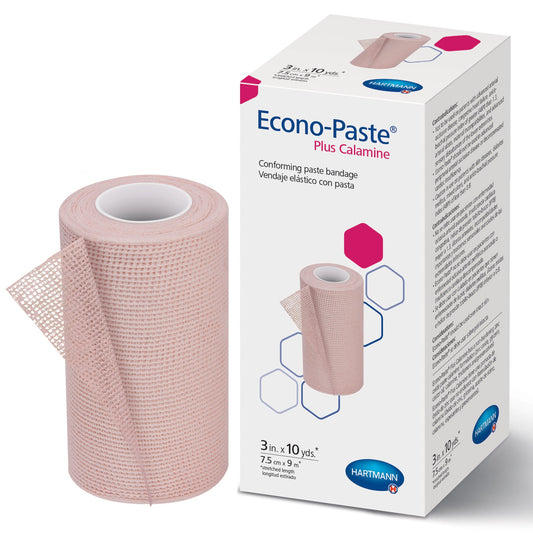 Unna Boot Econo-Paste® Plus Calamine Zinc Oxide / Calamine 3 Inch X 10 Yard