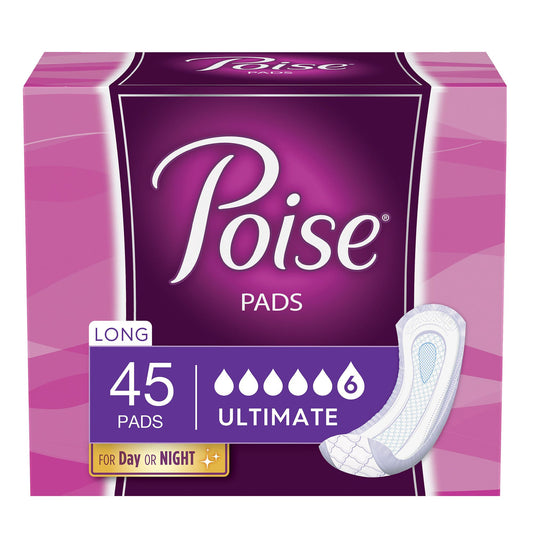Bladder Control Pad Poise® Ultimate 15.9 Inch Length Heavy Absorbency Sodium Polyacrylate Core One Size Fits Most