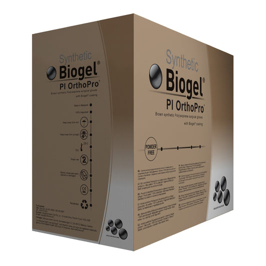 Surgical Glove Biogel® PI OrthoPro® Size 8.5 Sterile Polyisoprene Standard Cuff Length Micro-Textured Brown Not Chemo Approved