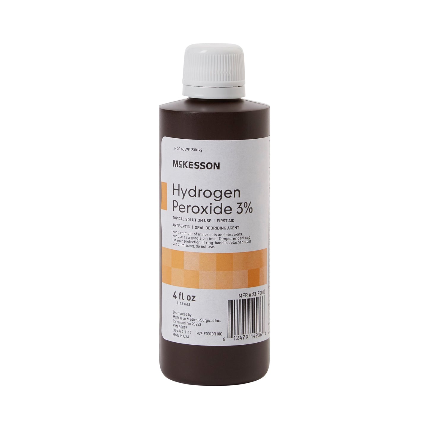 Antiseptic Hydrogen Peroxide McKesson Brand Topical Liquid 4 oz. Bottle