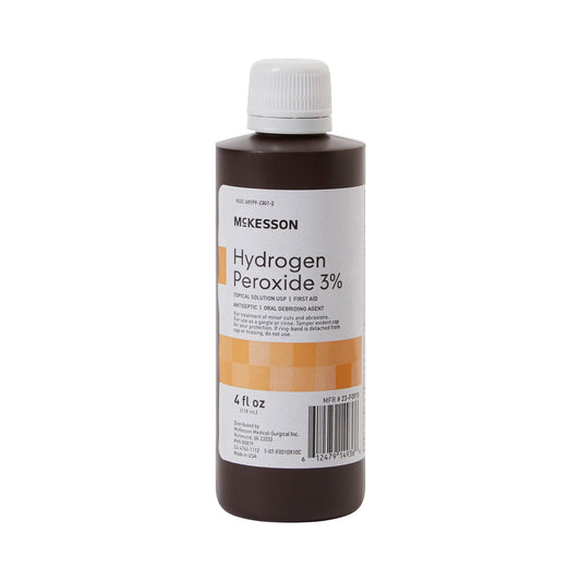 Antiseptic Hydrogen Peroxide McKesson Brand Topical Liquid 4 oz. Bottle