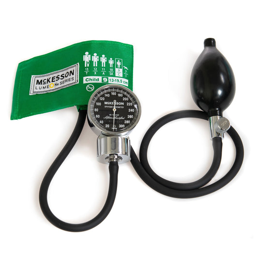 Aneroid Sphygmomanometer Unit McKesson LUMEON™ Pediatric Cuff Nylon Cuff 13 - 19.5 cm Pocket Aneroid