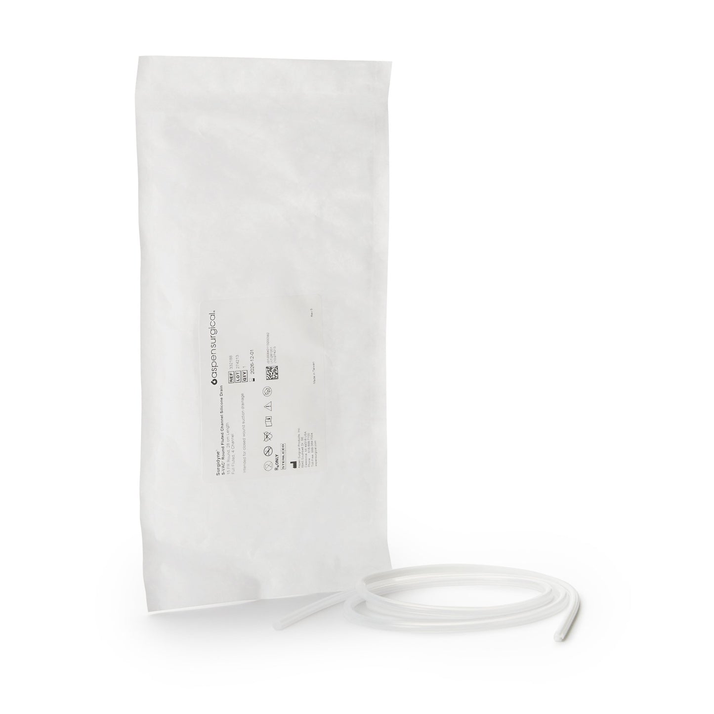 Wound Drain Tube S-Vac® Round/Full Type Without Attachment 4 Channel Type 15 Fr. Size Sterile