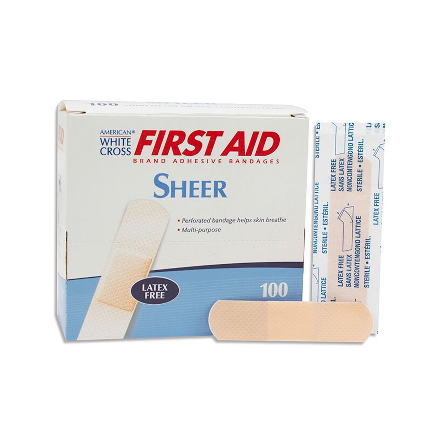 Adhesive Strip American White Cross® First Aid Plastic Tan 3/4 X 3 Inch Sterile