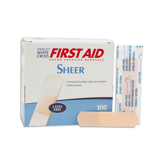Adhesive Strip American White Cross® First Aid Plastic Tan 3/4 X 3 Inch Sterile