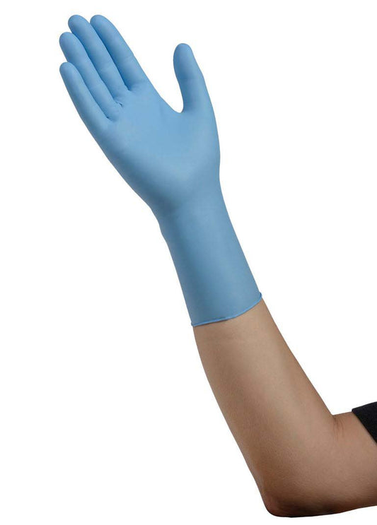 Exam Glove ESTEEM™ XP Medium NonSterile Nitrile Extended Cuff Length Smooth Blue Chemo Tested