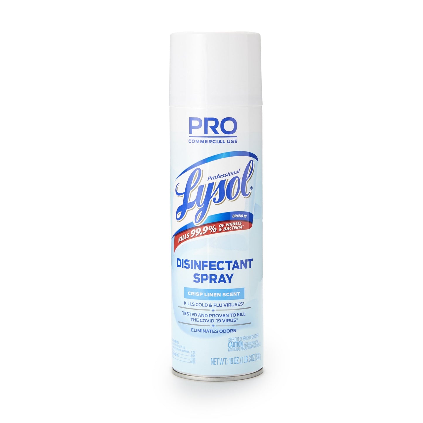 Surface Disinfectant Professional Lysol® Alcohol Based Aerosol Spray Liquid 19 oz. Can Crisp Linen Scent NonSterile