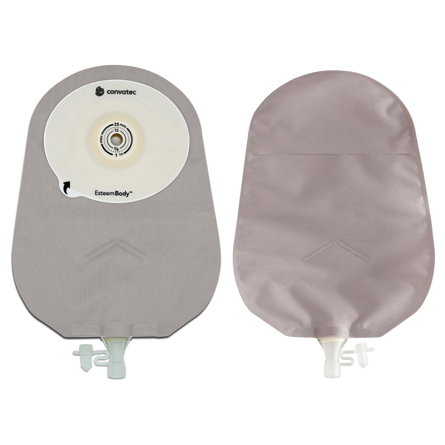 Urostomy Pouch Esteem Body™ One-Piece System 10 Inch Length Convex, Trim To Fit 10 to 35 mm Stoma