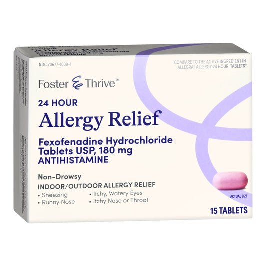 Allergy Relief Foster & Thrive™ 180 mg Strength Tablet 15 per Box