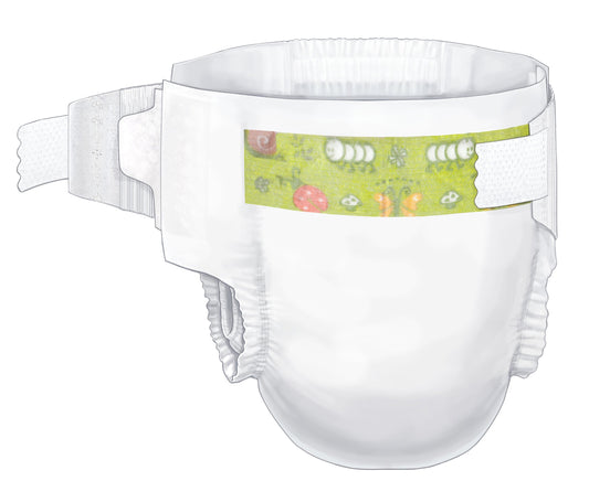 Unisex Baby Diaper Cardinal Health™ Wings™ Size 3 / Medium Disposable Heavy Absorbency