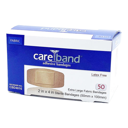 Adhesive Strip Careband™ Fabric Tan 2 X 4 Inch Sterile