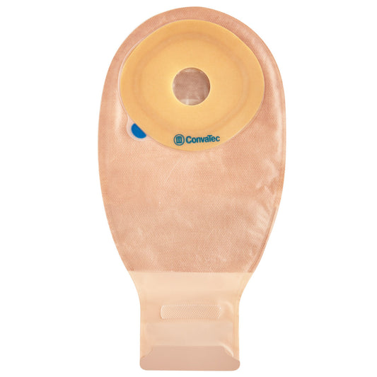 Ostomy Pouch Esteem®+ One-Piece System 12 Inch Length Flat, Pre-Cut 1 Inch Stoma Drainable