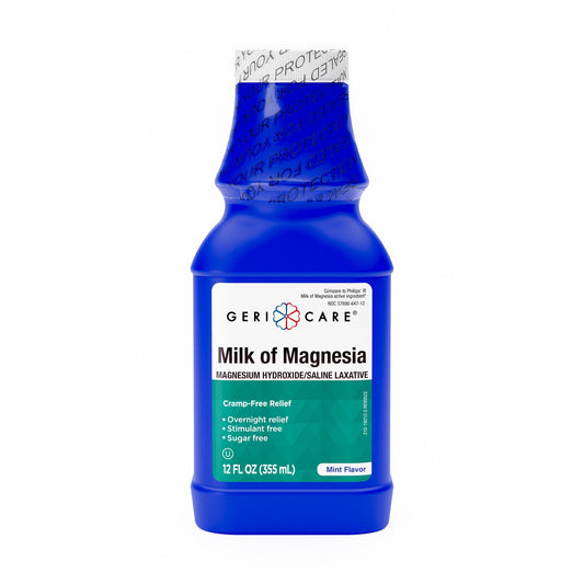 Laxative Milk of Magnesia Mint Flavor Liquid 12 oz. Magnesium Hydroxide