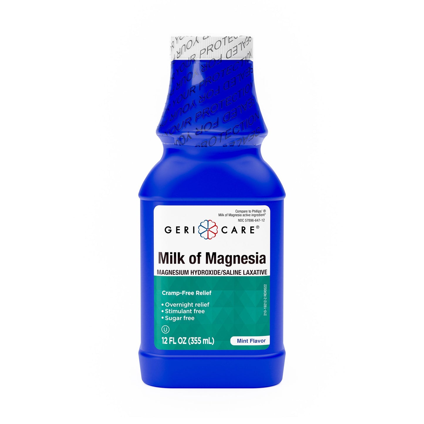 Laxative Milk of Magnesia Mint Flavor Liquid 12 oz. Magnesium Hydroxide
