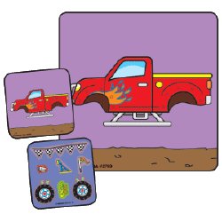Make-A-Sticker™ 90 per Unit Monster Truck Make - A - Sticker , Assorted Sticker 2-1/2 Inch