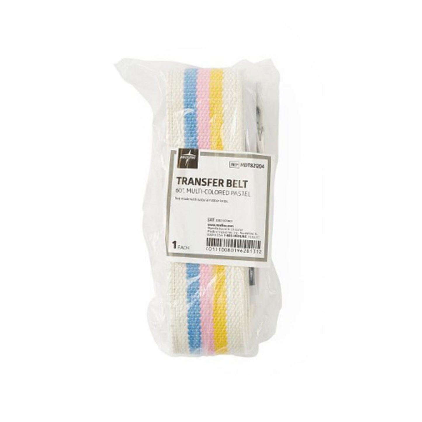 Gait Belt 60 Inch Length Pastel Stripe Cotton