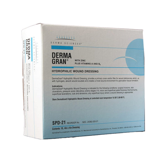 Zinc Impregnated Dressing Dermagran® B Square 4 X 4 Inch Sterile