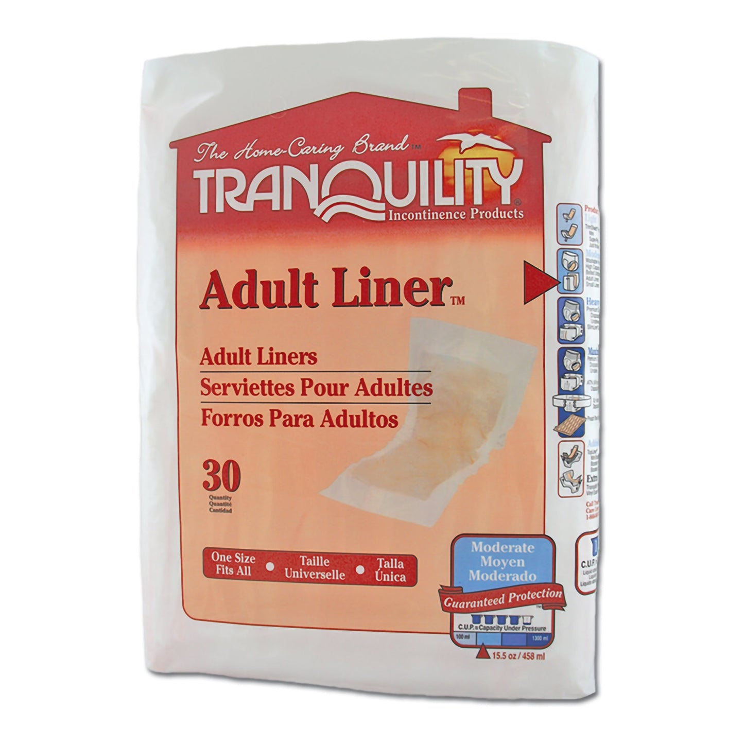 Bladder Control Pad Tranquility® 9 X 24 Inch Heavy Absorbency Super Absorbent Core One Size Fits Most