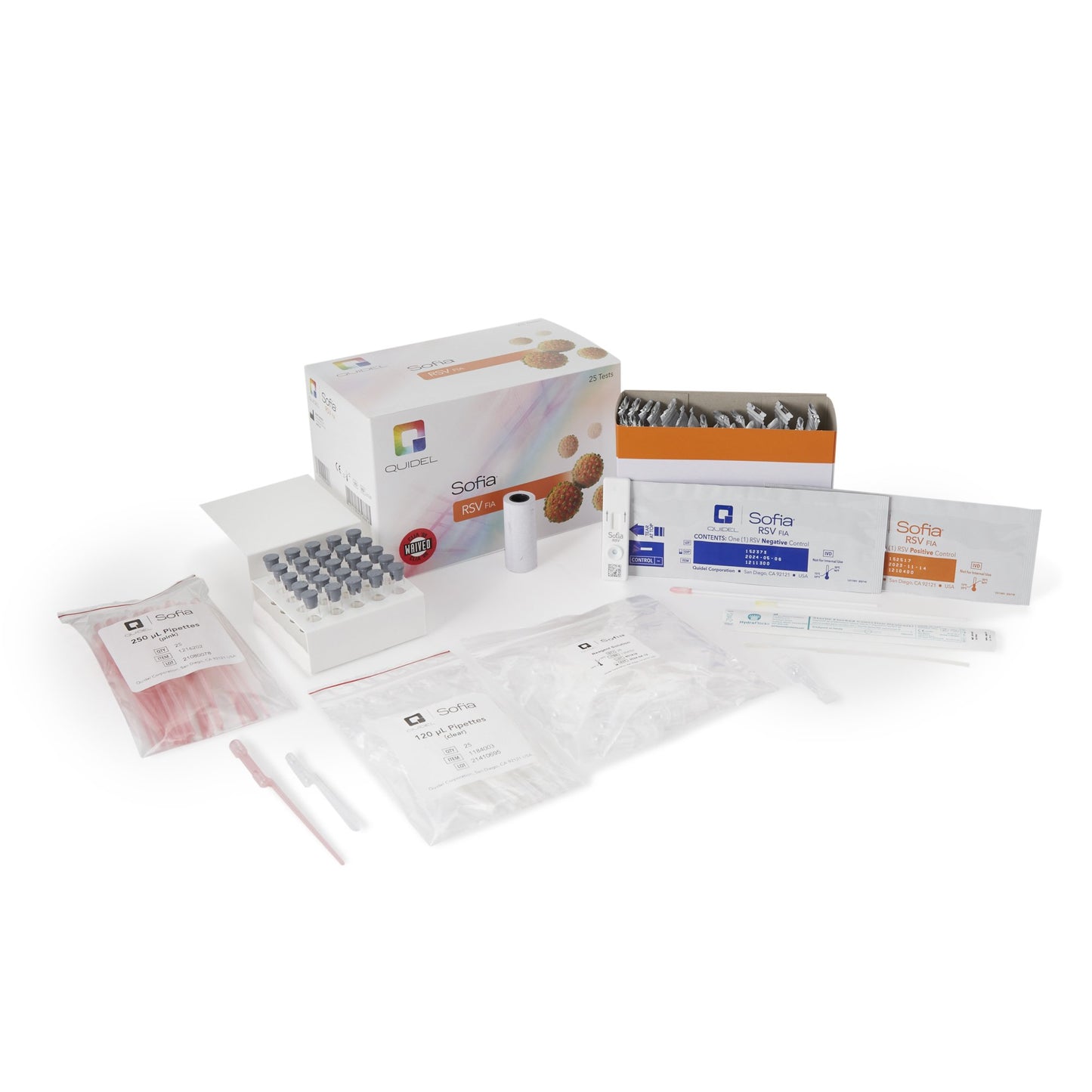 Respiratory Test Kit Sofia® RSV FIA Respiratory Syncytial Virus Test (RSV) 25 Tests CLIA Waived
