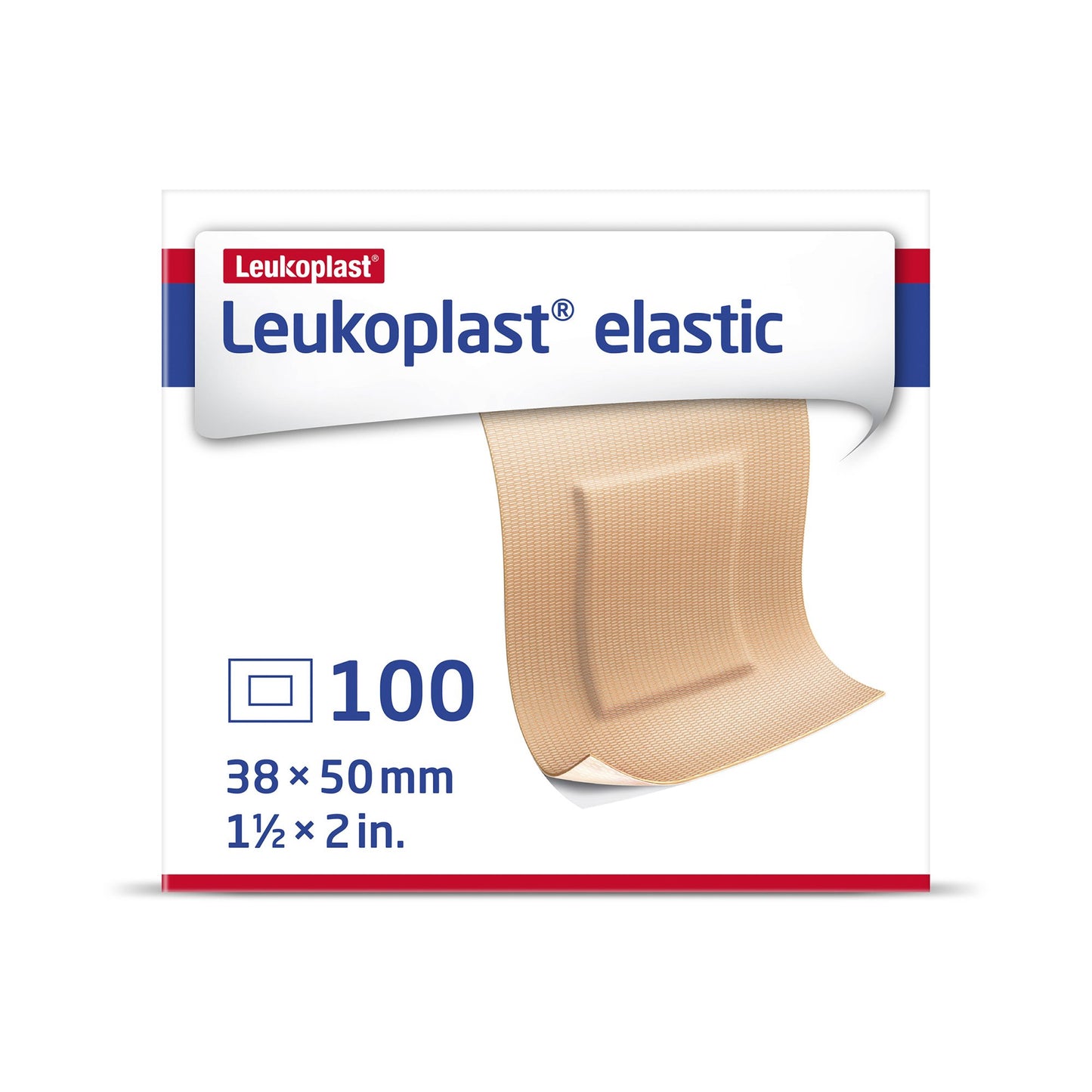 Adhesive Strip Leukoplast® Elastic Plastic Tan 1-1/2 X 2 Inch Sterile