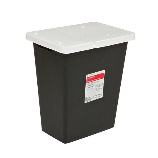 RCRA Waste Container SharpSafety™ Black Base 26 H X 12-3/4 D X 18-1/4 W Inch Horizontal Entry 18 Gallon