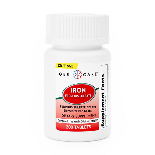 Mineral Supplement Geri-Care® Iron 325 mg Strength Tablet 200 per Bottle