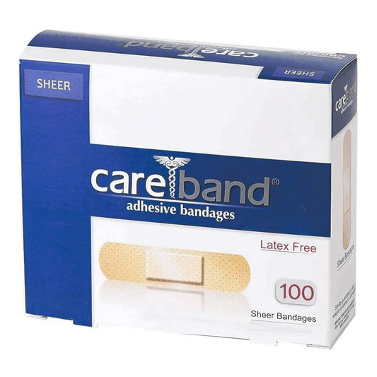Adhesive Strip Careband™ Plastic Sheer 3/8 X 1-1/2 Inch Sterile