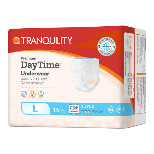 Unisex Adult Absorbent Underwear Tranquility® Premium DayTime™ Pull On with Tear Away Seams Large Disposable Heavy Absorbency